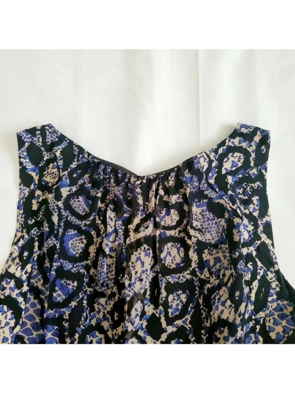 Tibi New York Women's Black Multi Color Animal Print 100% Silk Dress Size 2 - Picture 6 of 10